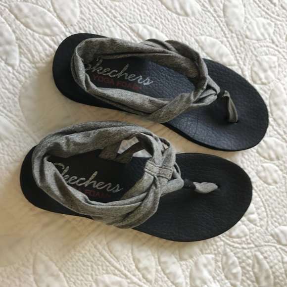 Skechers Cali Meditation Yoga Sandals Gray - Picture 5 of 6